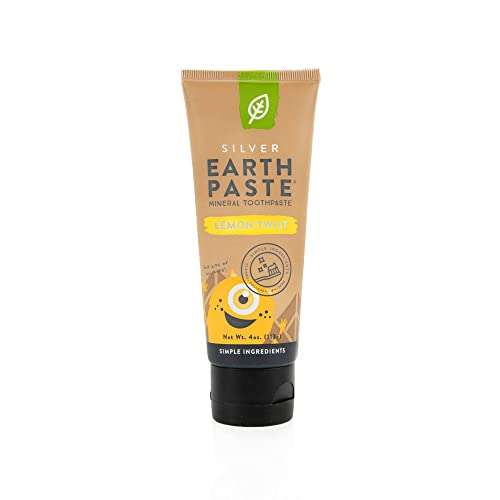 Redmond Earthpaste with Silver - Natural Non-Fluoride Toothpaste, 4 Ounce Tube (Lemon Twist) 1