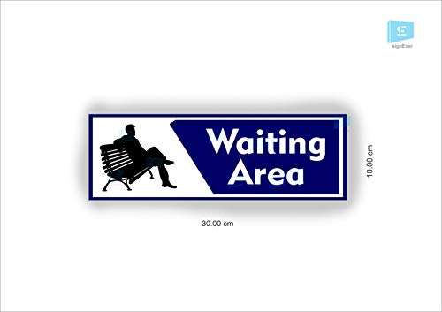 SIGN EVER Waiting Area Sign Boards For Office Hospital Bank Clinic Signage Medical College Doors Commercial Signage Boards L x H 30 Cm x 10 Cm 1
