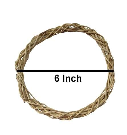 3A Featuretail Natural Willow Ring for Craft Work, Wreath Making, Christmas Decor, Wall/Door Decoration DIY Craft (Pack of 2, 6 Inch Cane Rings) 5