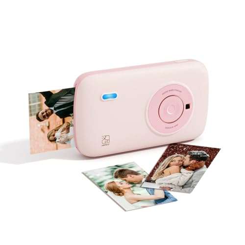 HPRT CP2100 Portable Photo Printer for iPhone & Android, 2 * 3 Instant Color Mini Printer, Bluetooth 5.0, Type-C Charging, Dye-Sublimation Tech, Initial 10 Sheets Included