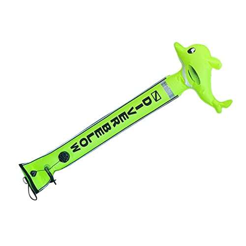 Scuba Diving Surface Marker Buoy SMB Underwater Safety Buoy Fluo Yellow 4FT 2