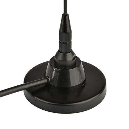 Bingfu Boat Marine Vehicle VHF Ham Mobile Radio Antenna VHF UHF 136-174MHz 400-520MHz Magnetic Base PL259 Male Antenna for Garmin Uniden Cobra ICOM Standard Horizon Eclipse Marine Two Way Radio 4