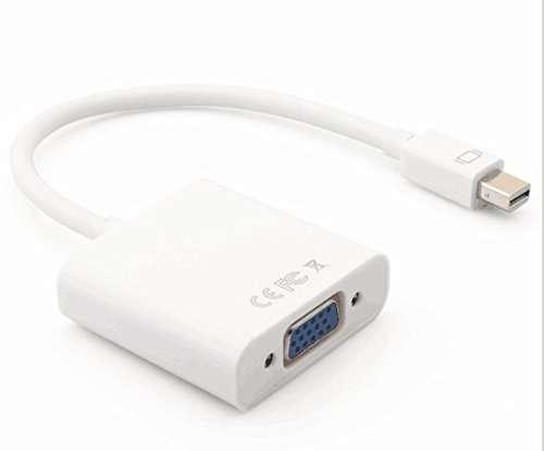 LIANSHU Mini DisplayPort to VGA Adapter (Cable L=6 Inches) White 2