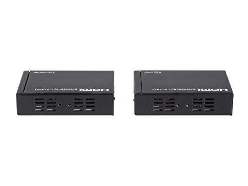 Monoprice HDMI Extender Over Single CAT6 (TCP/IP) - 100 Meters (328 Feet) With IR Support, HDCP 1.1 - Blackbird Series 4