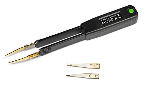 LCR Research Elite2-10KHz LCR Meter with 0.2% Accuracy/ESR Meter/Smart SMD Tweezers/with Spare Test Tips 1