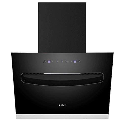 Elica 60 cm 1200 m3/hr Filterless Chimney with Lifetime Warranty (EFL-S607 VMS, Motion Sensor Control, Black) 1