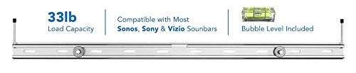 Mount Plus MP-SB-42 Aluminum Universal Sound Bar Bracket Mount for Mounting Sound Bar Above or Under TV Fits Most of Sound Bars up to 33 LBS 6