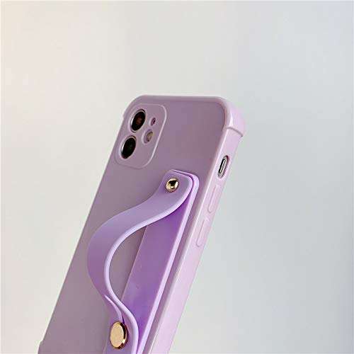 siduater Strap Holder Case for 6.1" iPhone 12 with Convertible Stand, Soft TPU Back Cover Adjustable Finger Grip Loop for iPhone 12 (2020), Lavender Gray 5