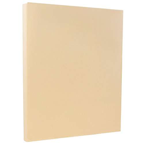JAM Paper® Vellum Bristol Cardstock - 8.5" x 11" - 67 lb Ivory - 50/Pack 1
