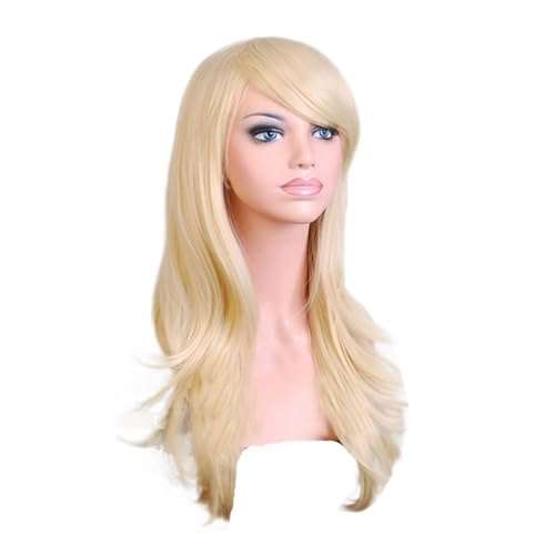 AneShe Wigs 28" Long Wavy Hair Heat Resistant Cosplay Wig for Women (Light Blonde) 2