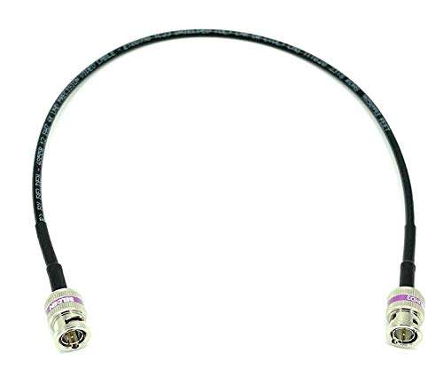 AV-Cables 12G 4K HD SDI BNC - BNC Cable Belden 4855R Mini RG59 (1.5ft, Black) 1