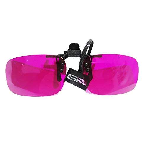 ATINGSHOKB Red Green Color Blind Glasses Chip Purple Lenses for Man Outdoor Indoor 4
