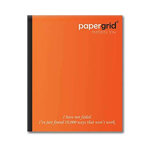 papergrid Notebook - Short Book (19 cm x 15.5 cm), Maths Ruled, 152 Pages, Soft Cover - Pack of 6 4