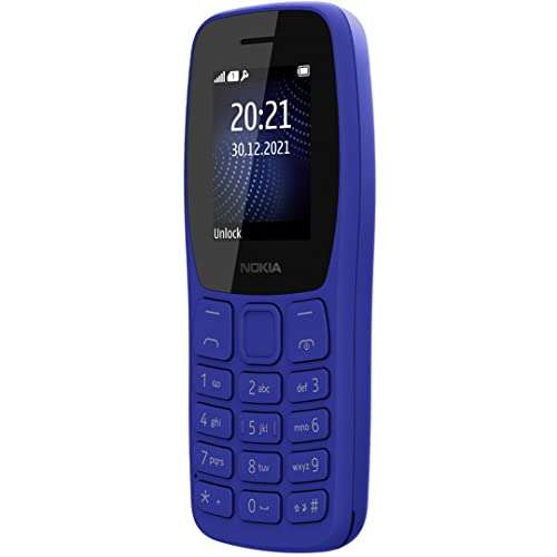 Nokia 105 Dual SIM, Keypad Mobile Phone with Wireless FM Radio | Blue 3
