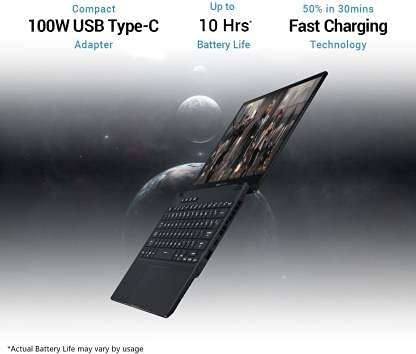 Asus Rog Flow X13 Amd Ryzen 7 Octacore 5800Hs (13.4 Inches 16 Gb/1 Tb Ssd/Windows 10 Home/4 Gb Graphics/Nvidia Geforce Gtx 1650/120 Hz) Gv301Qh-K6028Ts 2In1 Gaming Laptop (Off Black 1.30 Kg Ms Office) 2