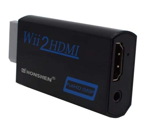 HONSHEN Wii to HDMI Converter Adapter with 3ft HDMI Cable Output Video Audio with 3.5mm Jack Audio Supports All Wii Display Modes (NTSC 480I, 480P,PAL 576I), Compatible with Full HD Devices (White) 4