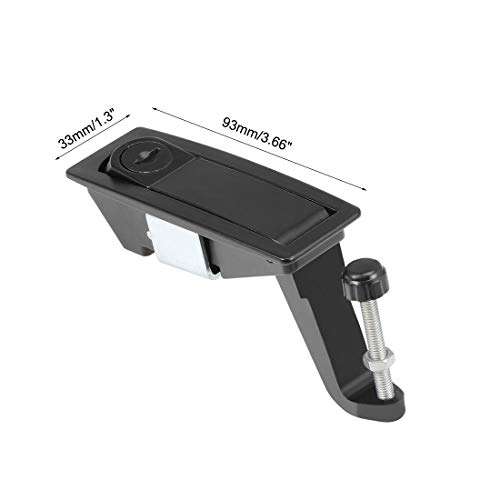 uxcell Electric Cabinet Panel Cam Lock Push Button Pop Up Door Lock W Key,Black 606-1 2pcs 2