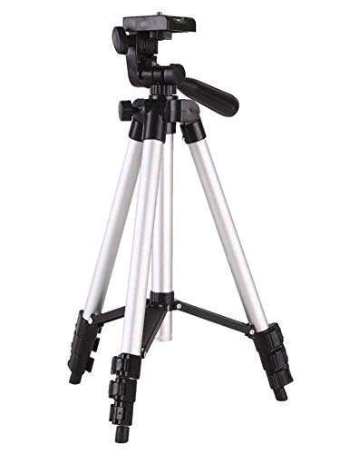 EVERNEST Adjustable and Foldable Aluminium Alloy Tripod Stand with Mobile Clip Holder for Mobile Phones & Camera,Photo/Video