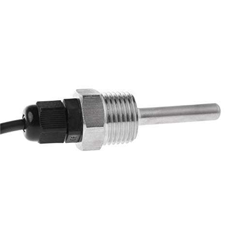 Abnana PT1000 SUS304 Housing Platinum Resistance Temperature Sensor G1/2 Thread 3-Wires (100mm) 2