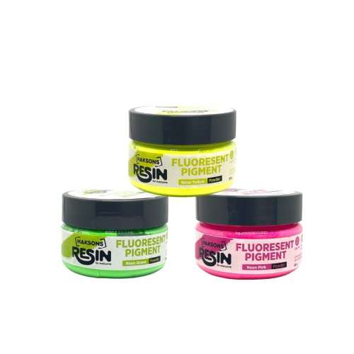 Haksons Fluorescent/Neon Powder - Pack of 3 Pink | Green | Yellow | (20g Each) 1