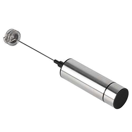 Electric Hand Mixer, 9.1x1.2in Electric Whisk, With Single-layer Milk Frother Head Food-grade Stainless Steel for Hot Chocolate Make Coffee Butter Eggs 5