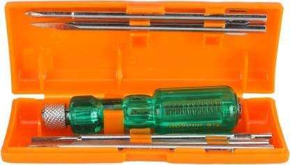 TAPARIA 812 Screw Driver Set with Neon Bulb, Green and Silver 1