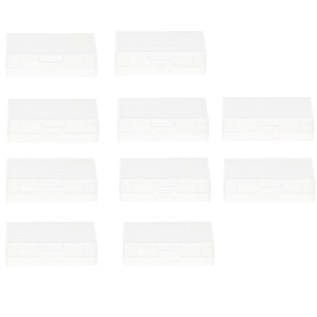 10 Pcs Battery Storage Box Organizer Pack of 5 Cases. Stores 18650 Batteries. Holds up to 2 Batteries per Pack 4