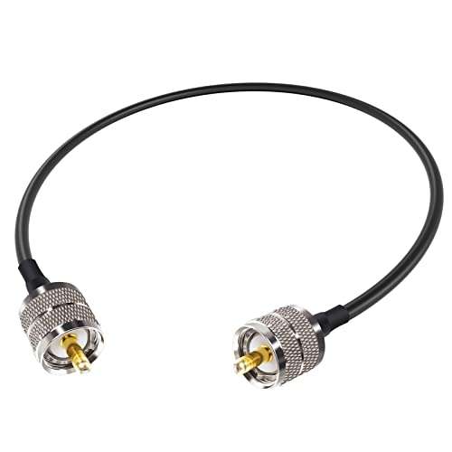 Goupchn CB Radio Antenna Coax Cable 1.6ft 50Ohm UHF PL-259 Male to Male Coaxial Cable RG58 for Ham, CB Radio, Antenna Analyzer, Dummy Load, SWR Meter 1