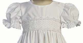 Girls Cotton Christening Gown Dresses with Bonnet Set - Baby or Infant Girl's Christening Dress, White, 12-18 Months 3