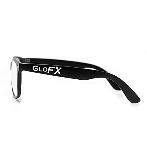 GloFX Ultimate Diffraction Glasses - Matte Black - 3D Prism Rainbow Effect - Great Edm, Festival, Concert, Fireworks, Christmas Lights, and Rave Accessory - Matte Black Frames 5