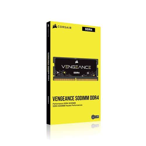 Corsair Vengeance Performance SODIMM Memory 16GB (2x8GB) DDR4 3200MHz CL22 Unbuffered for 8th Generation or Newer Intel Core i7, and AMD Ryzen 4000 Series Notebooks Black 5