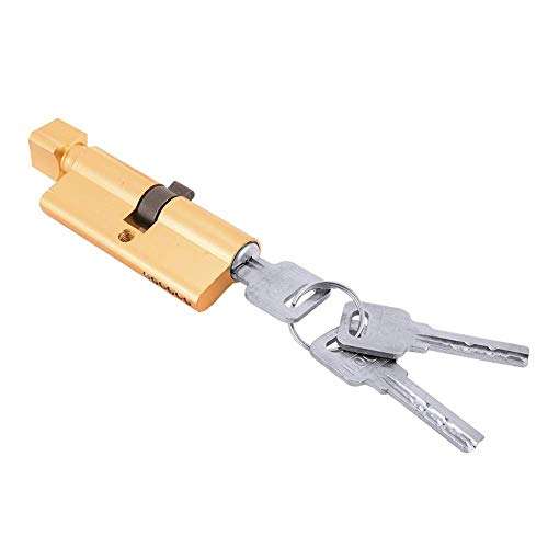 Dpprdl Door Handles Door Lock Retro Bedroom Door Handle Locks Interior Anti-Theft Room Door Handles Locks Hardware Tools，2 Pieces (Color : Brass) 4