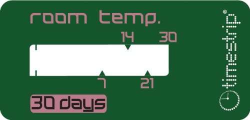 Timestrip 800-041 30 Day Room Temperature Time Indicator, (Pack of 50)
