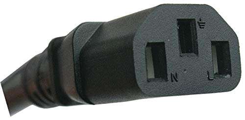 6 Ft PDU Whip Device Power Cord C14 to C13 | 16 AWG | 1625/3250 Watt | 13 Amp | 120/240 Volt - Data, Mining, Power Supplies, Computers, Servers - 3 Prong, 16 Gauge, w/Ground, 110-250V 1