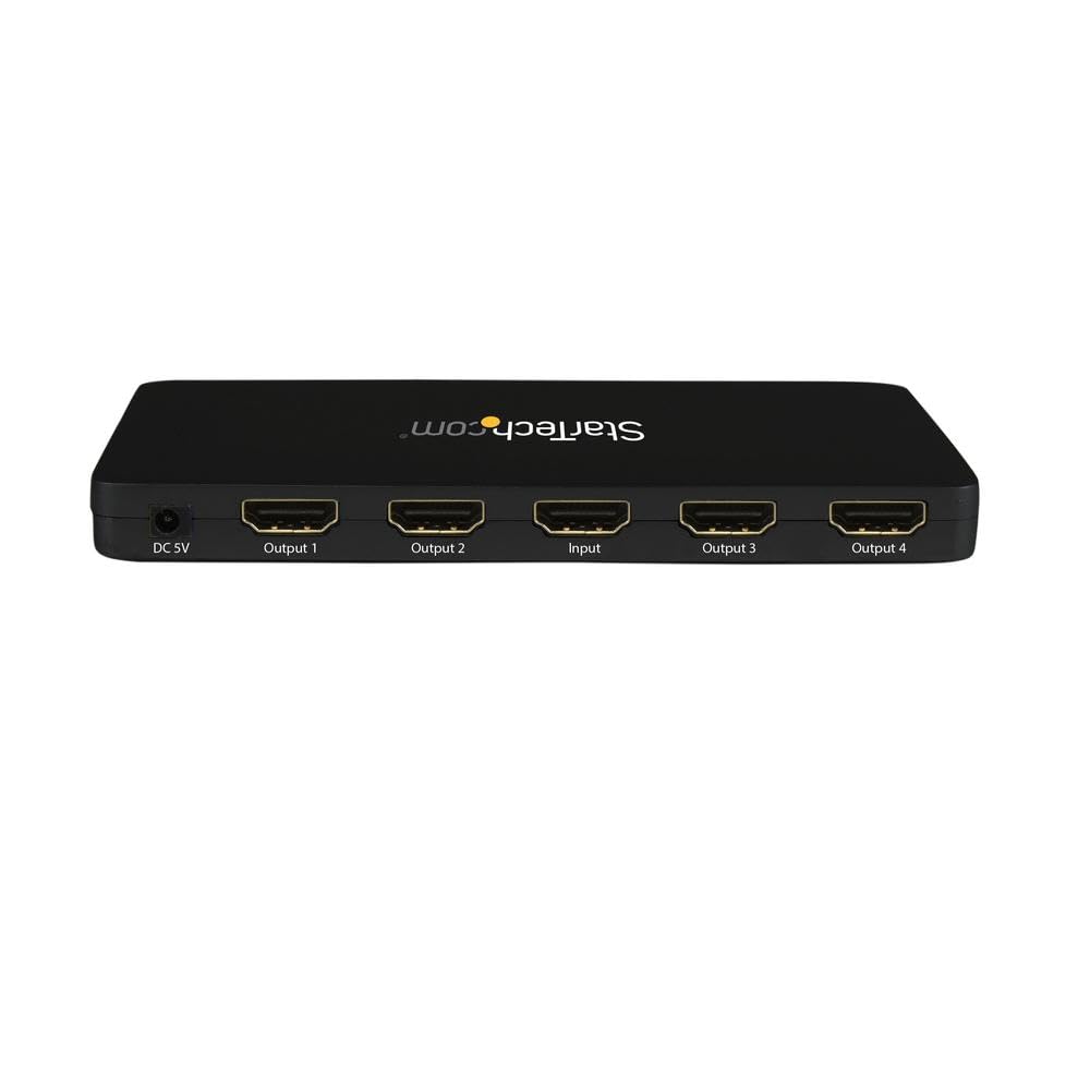 StarTech.com 4K HDMI Splitter - 4k 30Hz - 4 Port - Aluminum - Backward Compatible - HDMI Multi Port - HDMI Hub 2