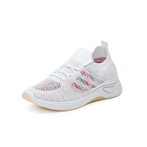 Flavia women's Running White Shoes 6 UK (38 EU) (7 US)(ST-1905)