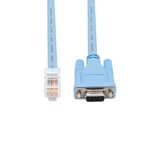 Cisco Console Cable 9-pin DB9 Female Serial RS232 Port to RJ45 Male Cat5 Ethernet LAN Rollover Console Cable Switch Cable Cisco(DB9P to RJ45 1.8M) 2