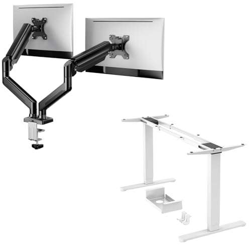ErGear Dual Monitor Stand, Dual Motor Standing Desk Frame 1