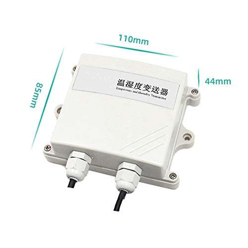 Taidacent Temperature and Humidity Transmitter Sensor RS485 Modbus RTU 4-20mA 0-10V 0-5V Analog Air Mositure Probe Monitor Wall Mounted Industrial Agricultural Greenhouse (0-10V) 2
