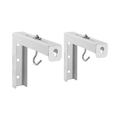 Spline Universal Projector Screen Wall Mount Brackets/Stand, 6- Inches Adjustable Brackets/Hanger, 25 kg Weight Capacity, White 1