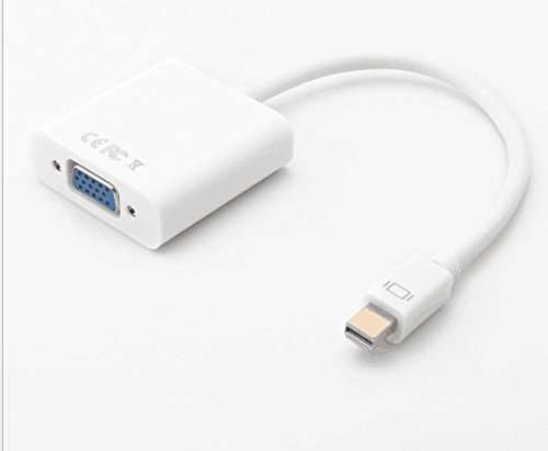 LIANSHU Mini DisplayPort to VGA Adapter (Cable L=6 Inches) White 5