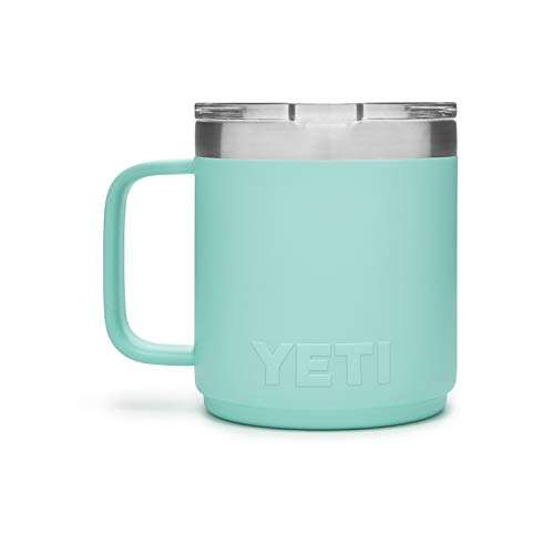 YETI Rambler 10 oz Stackable Mug, Vacuum Insulated, Stainless Steel with MagSlider Lid, Seafoam 3