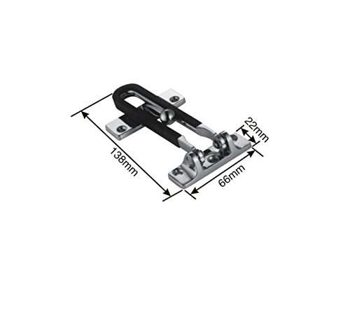 TOGU 3 Pack Solid Thicken Security Door Chain,Gate Latches Swing Bar Door Guard for Home,Bedroom,Apartment,Hotel,Motel,Dormitory,Satin Nickel 6