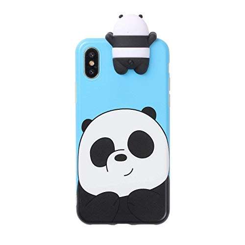 Aikeduo for 3D Cartoon Animals Cute We Bare Bears Soft Silicone Case Cover Skin 3pcs Sell for iPhone Xs MAX case (iPhone Xs MAX) 4