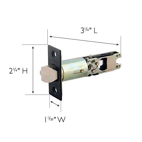 Design House 703561 Adjustable 2-Way Square Corner Replacement Entry Latch Oil Rubbed Bronze 2