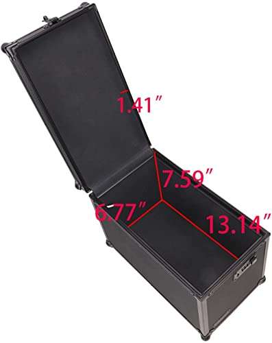 Vaultz Locking Ammo Crate - Metal Storage Box for Ammunition w/Combination Lock and Tether - Large Utility Ammo Can - 10 x 7.88 x 14.25 Inches, Tactical Black﻿ 5