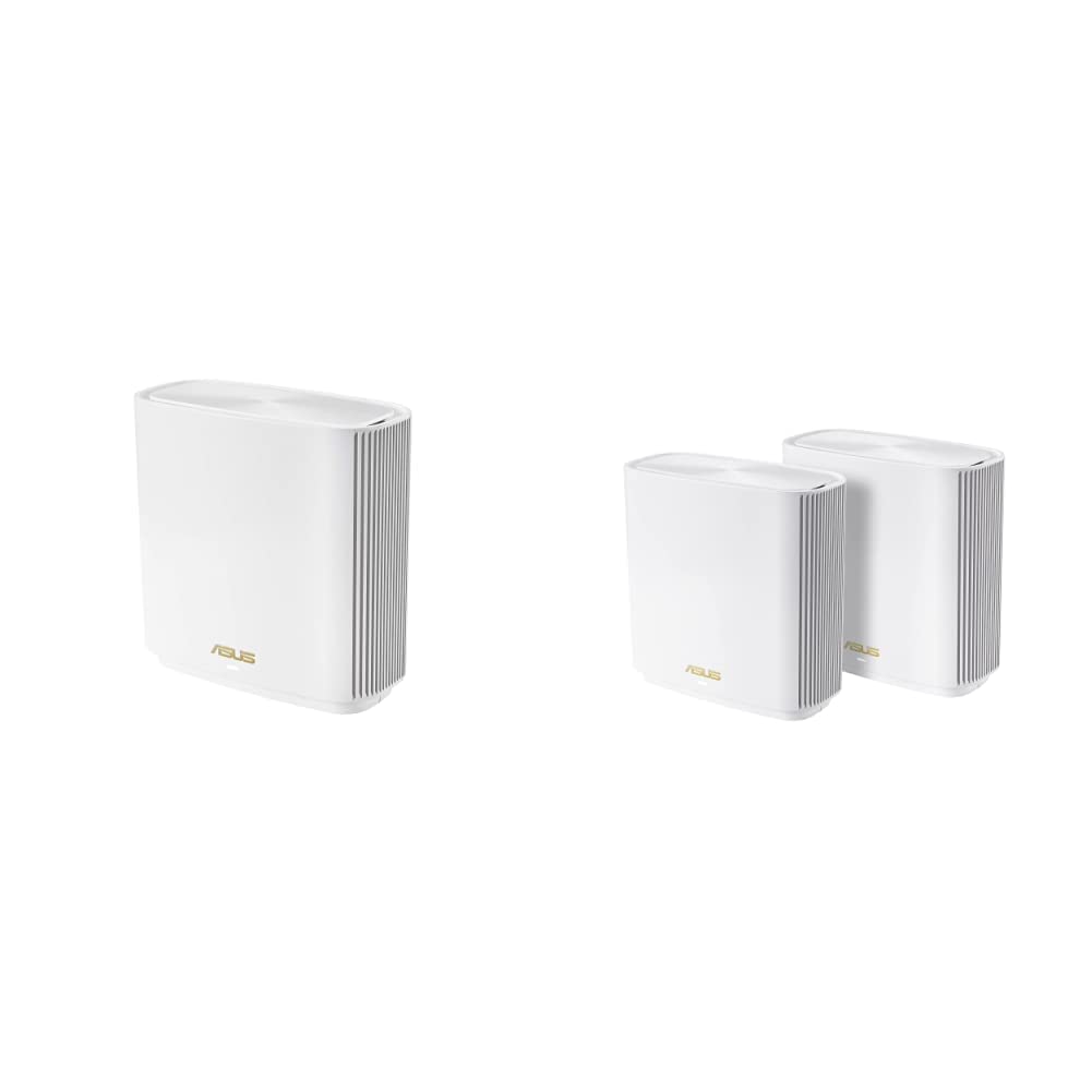 ASUS ZenWiFi AX6600 Tri-Band Mesh WiFi 6 System (XT8 1PK), White & ZenWiFi Whole-Home Tri-Band Mesh WiFi 6E System (ET8 2PK) 1