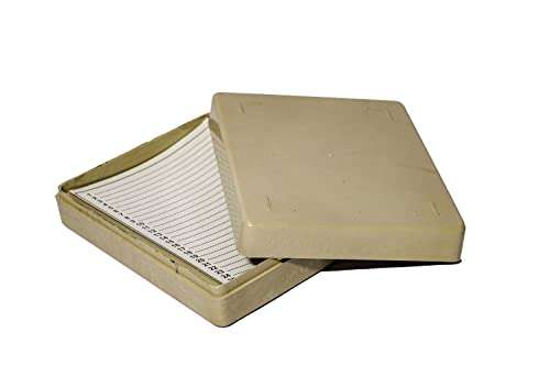 Clear & Sure Microscope Slide Box for 25 Silde Storage Plastic Box Pack of 5 3