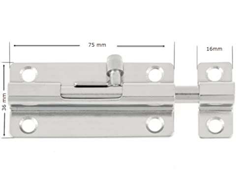 Richelieu Hardware BP556170 4" Stainless Steel Barrel Bolt 5