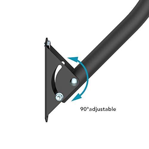 ANTOP Adjustable Outdoor/Attic TV Antenna Mount Pole, Stainless Painting 13 inch Arm Length, Reversible, Lightweight, Waterproof, Easy Installation 2